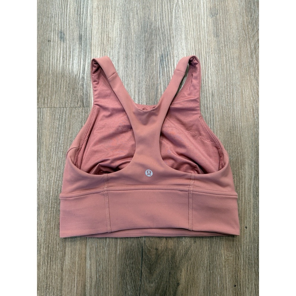 Lululemon Wunder Train Longline Sports Bra Brier Rose Pink Soul‎ Support Size 4